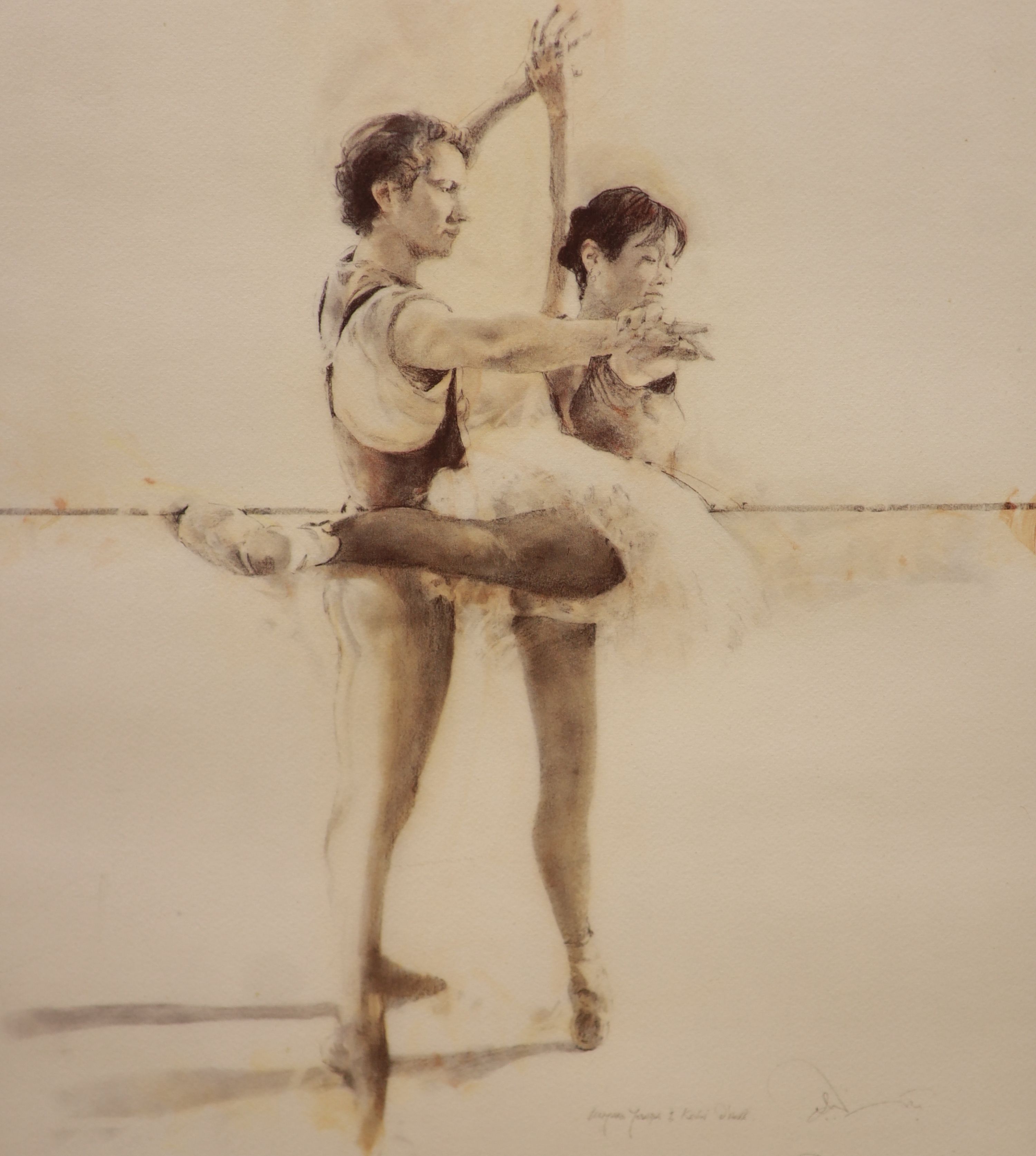 Charles Willmott (1943-), pair of limited edition prints, Studies of ballet dancers, signed in pencil, 29/600, overall 47 x 40cm